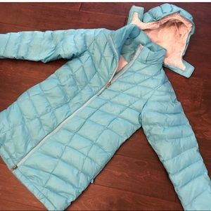 LL Bean Girls Blue Down Coat